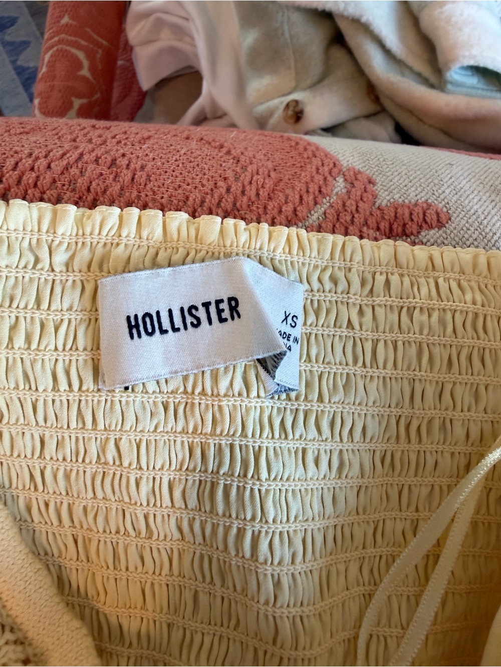 Hollister Pale Yellow Crochet Strapless Tube Top - Picture 5 of 5